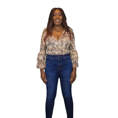 Tie Dye Leopard Print Bodysuit