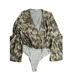 Tie Dye Leopard Print Bodysuit