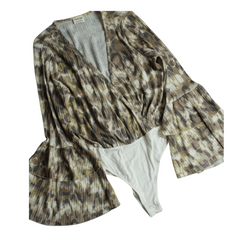 Tie Dye Leopard Print Bodysuit