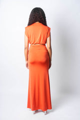 2-Piece Maxi Skirt Set w/Slit