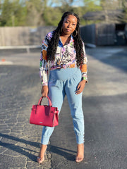 The Embellished Denim Jogger - styleMbellished