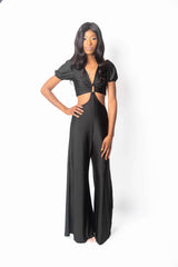 Allure Cutout Flare Leg Jumpsuit